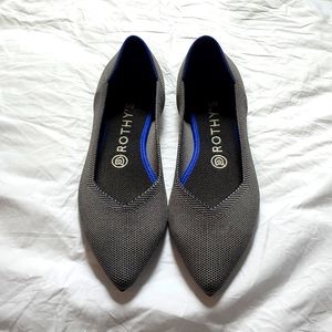Grey Rothy's Point Flats Size 8.5